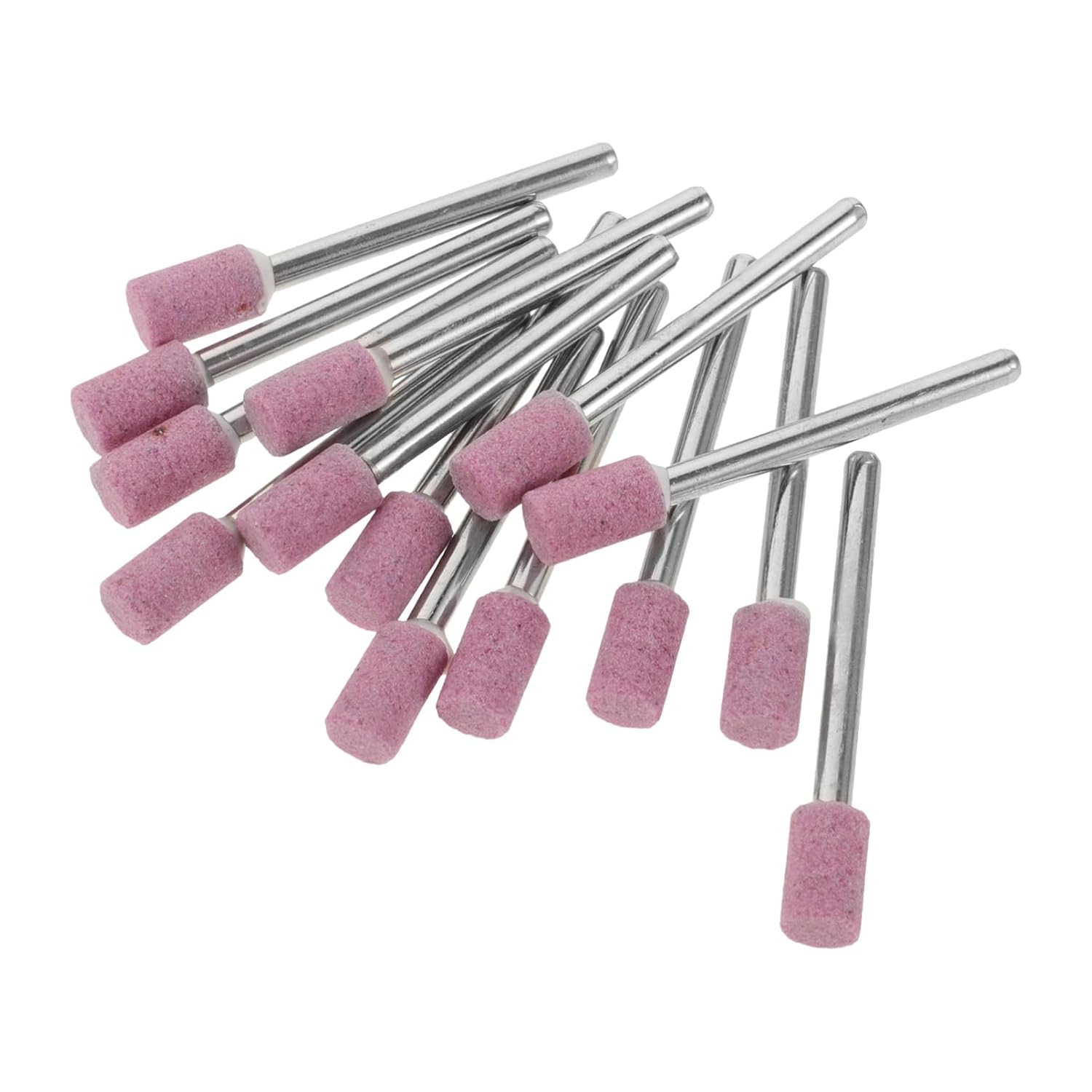 OUNONA 50pcs 6mm Sanding Drill Bit Set Grinding Wheel Polishing Drill for Metal Stone Carving