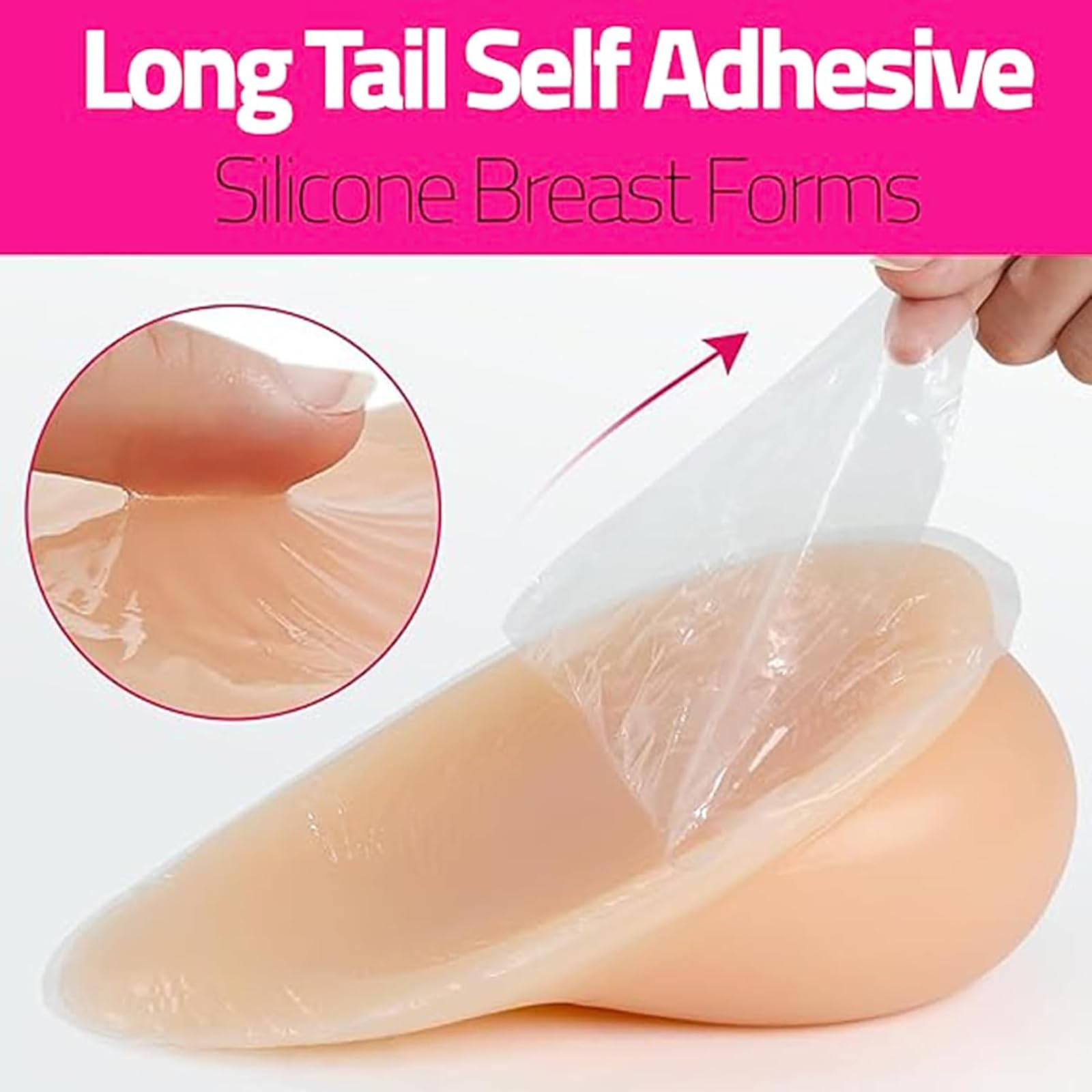 Prótesis mamarias Autoadhesivas de Silicona con Forma, Pechos Falsos, prótesis para mastectomía, Rellenos para Sujetador para travestis, transgénero y Cosplay,Nude,1400g/Pair