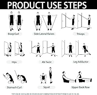 Vista 7 de Bandas de resistencia con asas, tubos de resistencia individuales, bandas de entrenamiento con asas, banda de ejercicio duradera para estiramiento