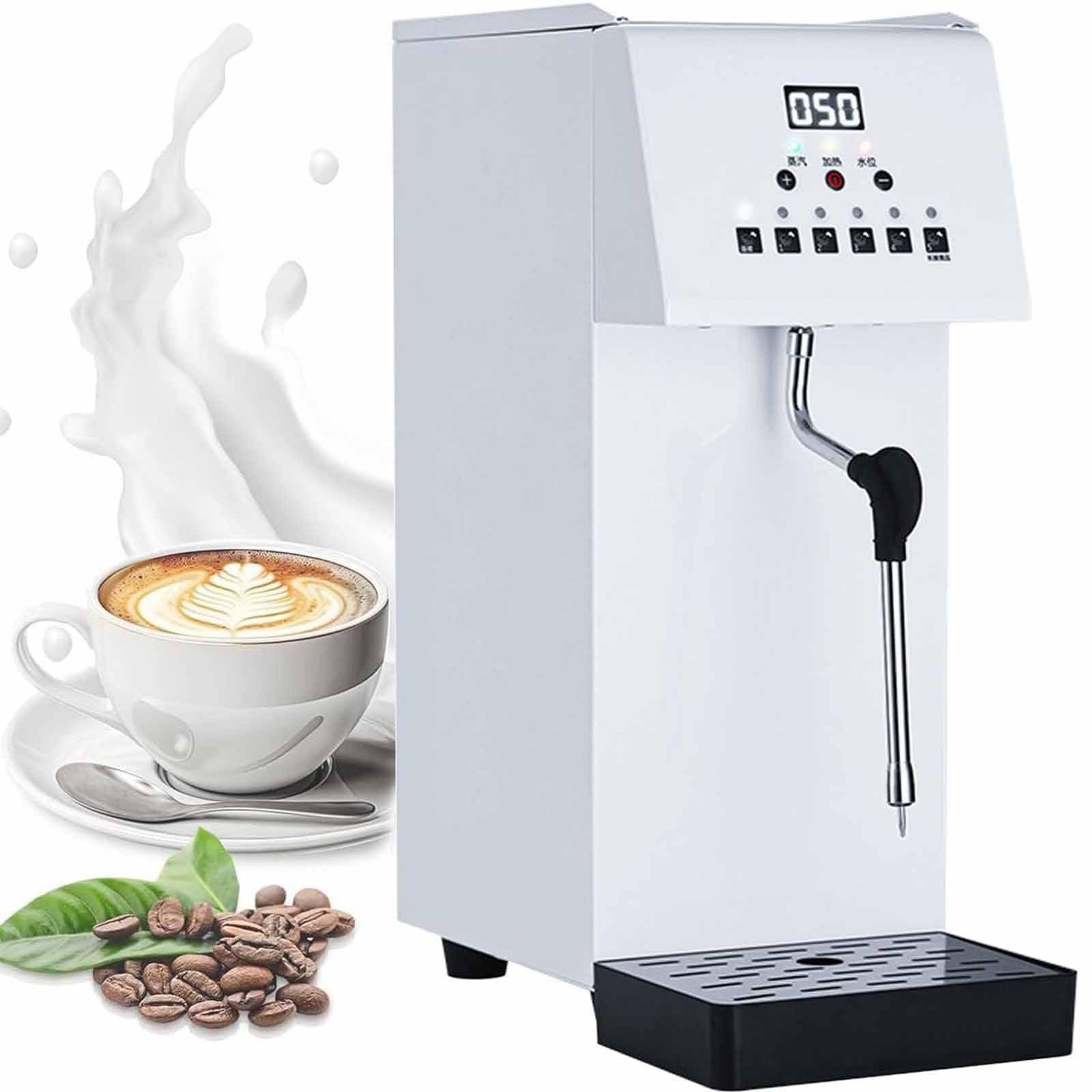 Espumador de leche automático, máquina de vapor eléctrica de 6 l con pantalla LED para cafeterías y teterías.