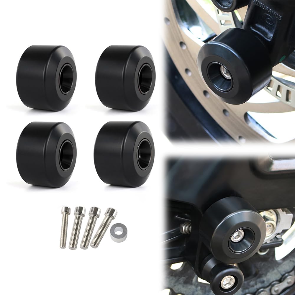 Motorcycle Front Rear Fork Wheel Frame Slider Crash Protector Compatible with Husqvarna Vitpilen/Svartpilen 401 2017-2023, Axle Slider Crash Pads