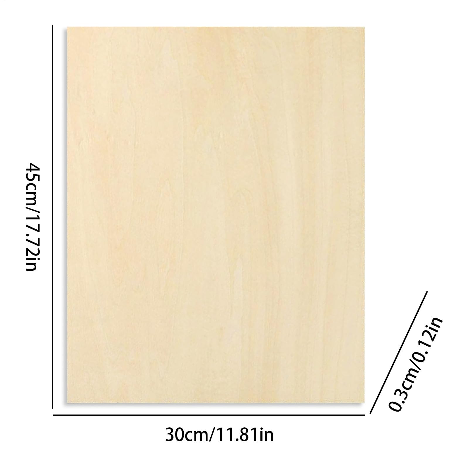 Compensato da 3 mm Set 6 pezzi per gianato Incisione Taglio CNC Pirografia
