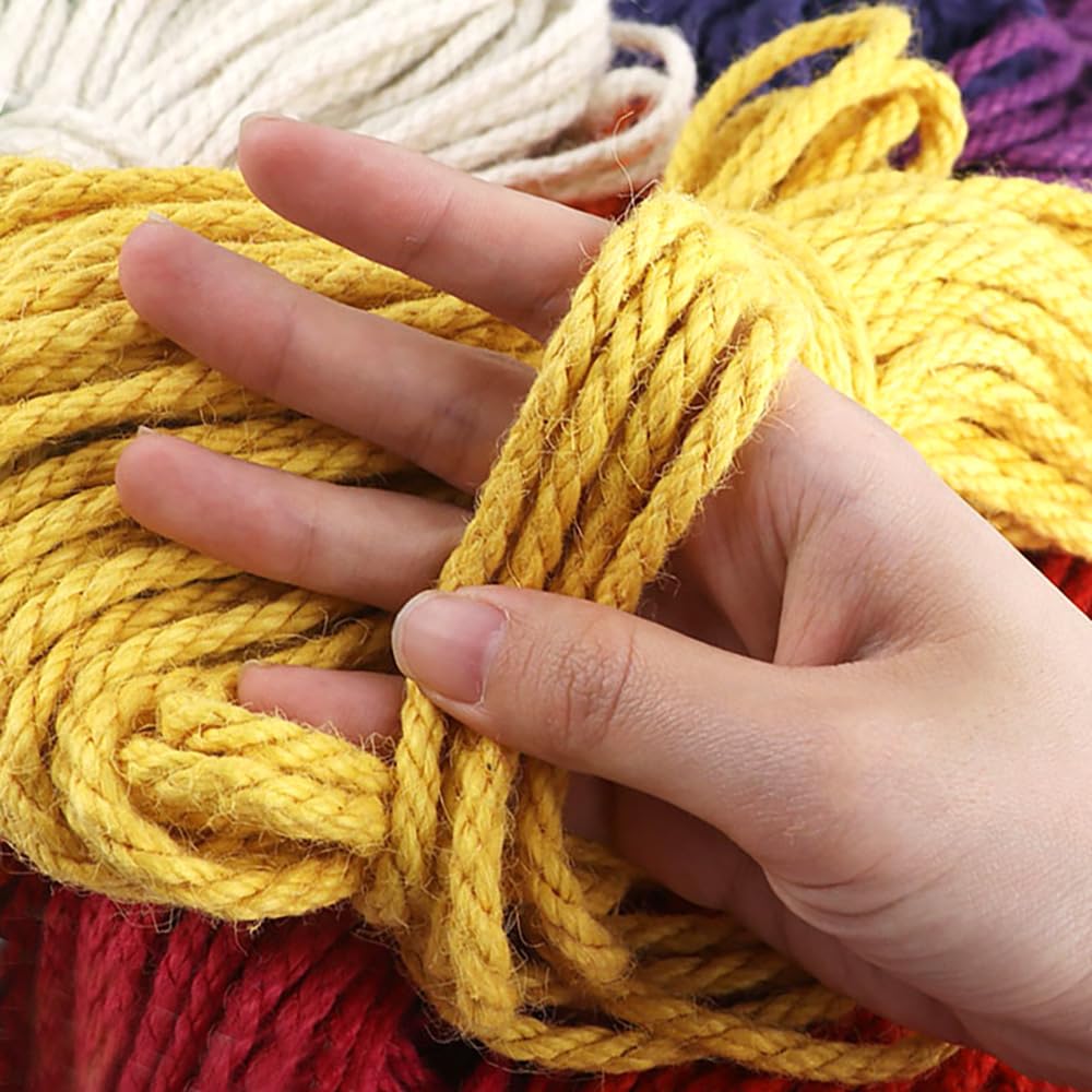 5mm Juteschnur Farbig Garten Kordel Jute-Schnur Bunte Bastelschnur Dekokordel Juteseil Natur Schnur Makramee Garn Hanfseil Kordel Jutekordel Deko Paketschnur