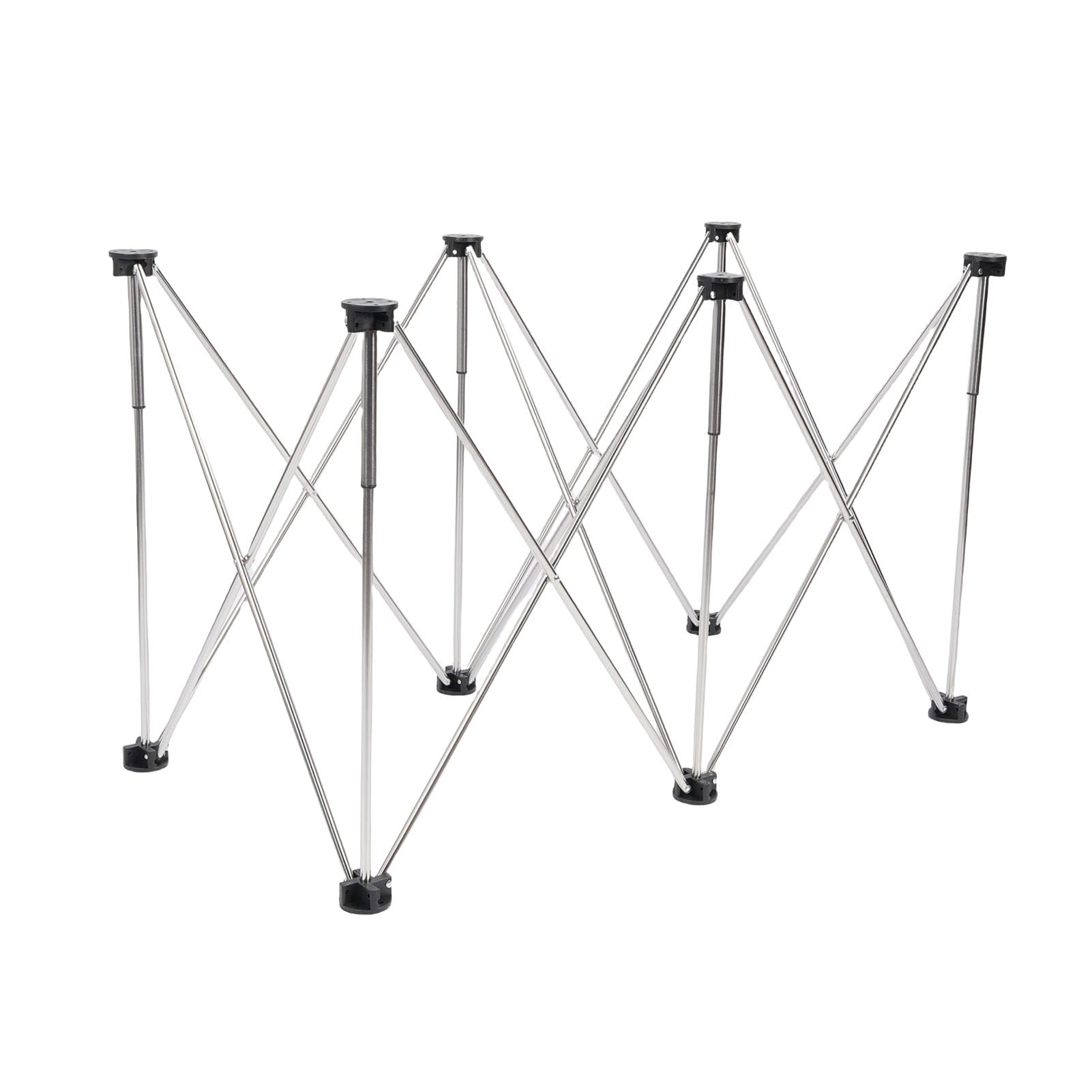 FTVOGUE Pata de Banco de Trabajo Portátil Pata de Soporte de Trabajo Plegable de Acero Inoxidable Capacidad de 600 Kg Diseño Telescópico de 6 Patas Configuración Rápida con Bolsa de Almacenamiento
