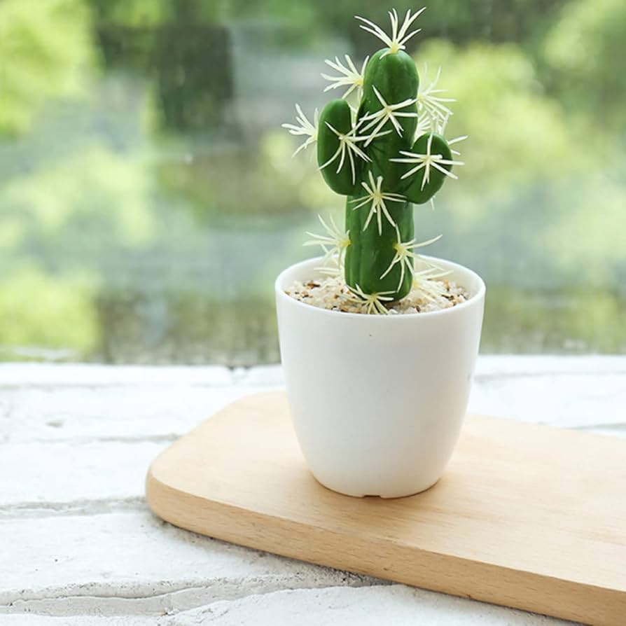 サボテンと人工花の装飾用植物 Amazon|HGJH サボテン 多肉植物 造花 DIY 本物そっくり