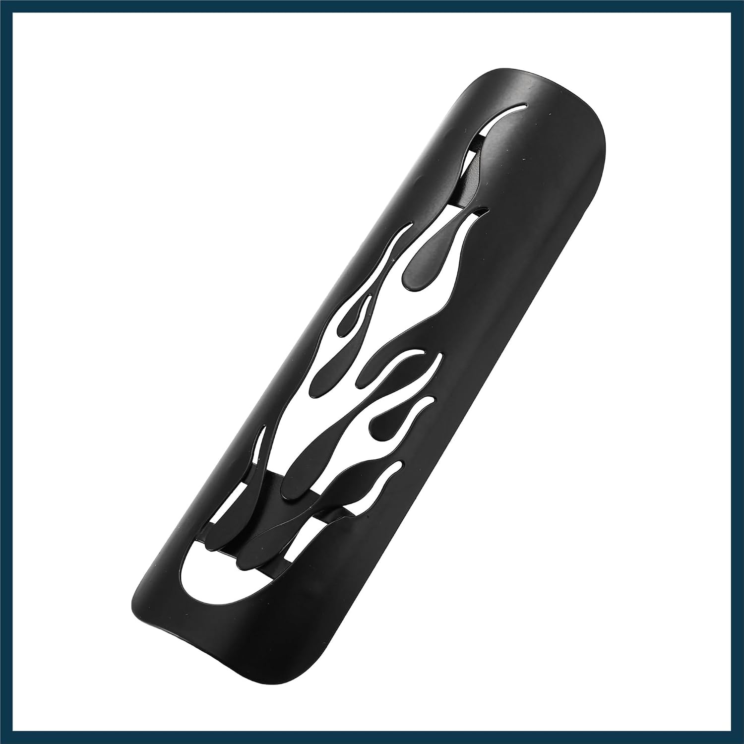 1Set Universal Motorcycle Exhaust Heat Shield Pipe Shield Exhaust Guard Muffler Protector for Harley Flame Black Automotive Parts