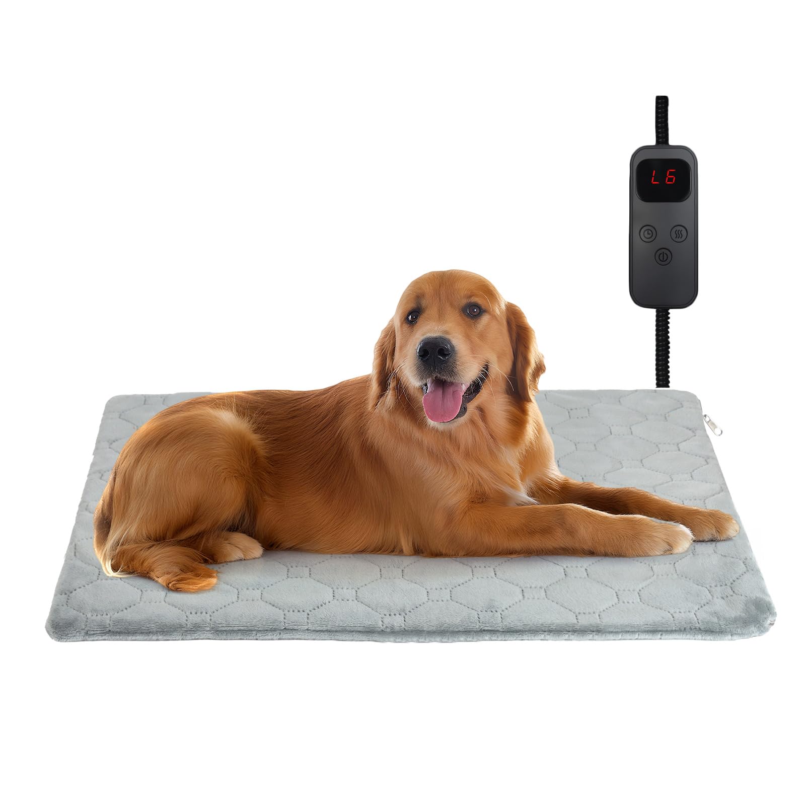 Tapis chauffant pour chats contre le froid extérieur avec câble renforcé anti-morsure