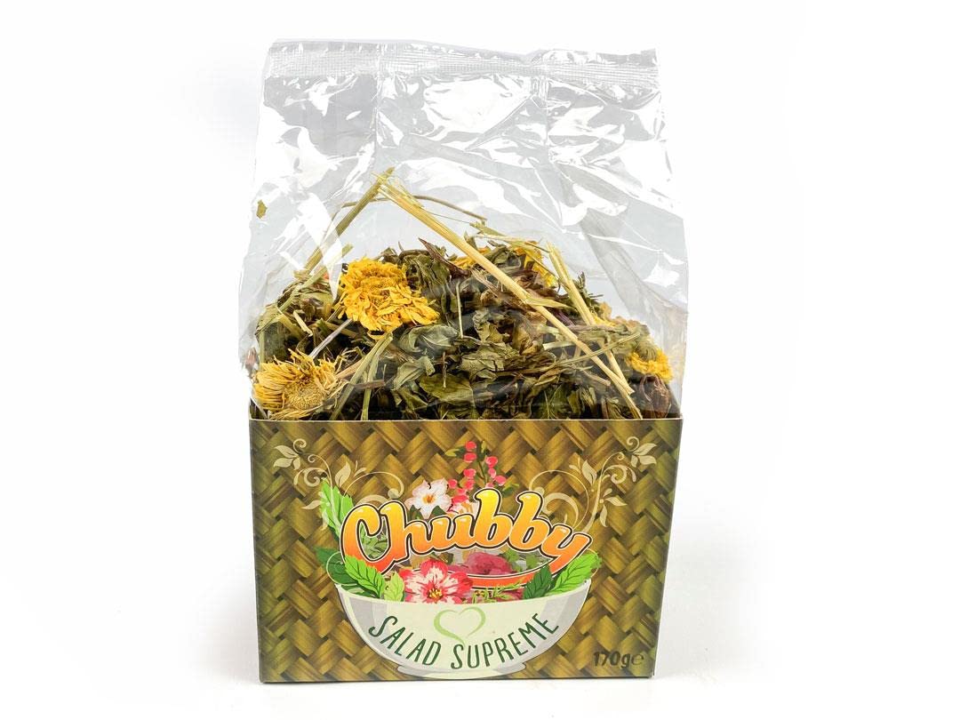 Chubby Salad 14 Herb & Flower Mix Treat for Rabbits, Guinea pigs & Small Animals 170g