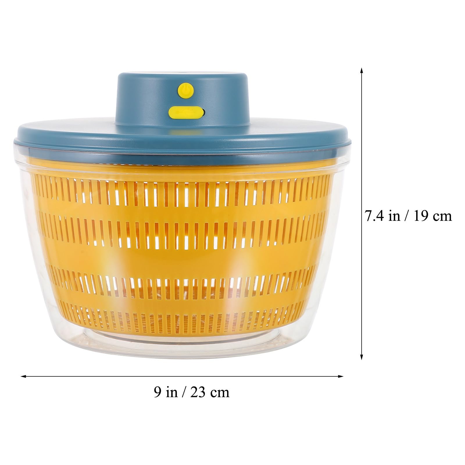 Centrifuga Insalata Elettrica 3l in Pp, Cestello Drenante Blu | Frutta e Verdura, Design Drenante Funzione di Raccolta, per Altre Occasioni e Hotel Dining