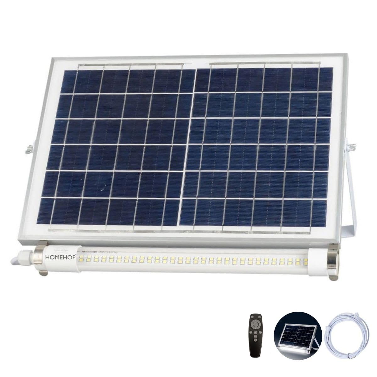 Homehop 80W Solar LED Tube Lights for Home Outdoor Indoor Garden Balcony Terrance Waterproof Wall Lamp with Panel 6Ah Battery (Aluminium,ABS,PC,3M Cable) (B0BFKS7YLP) Amazon Price History, Amazon Price Tracker