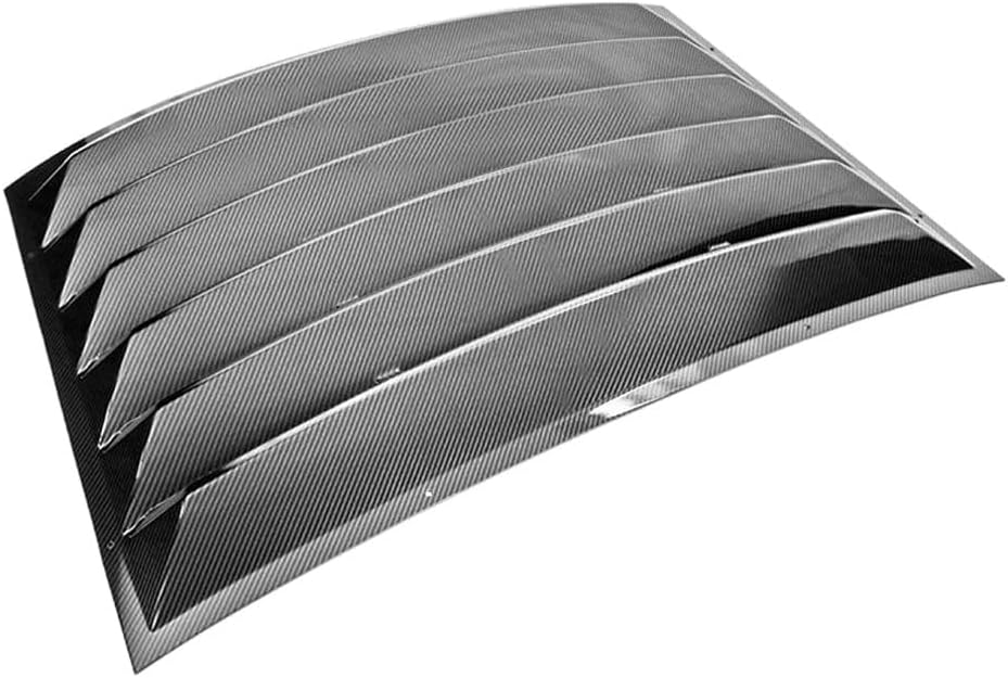 Carbon Fiber Print Rear Window Louver Sun Shade Cover ABS Plastic for Chevy for Camaro 2010-2015 1pc Painted -WDLR-CC10