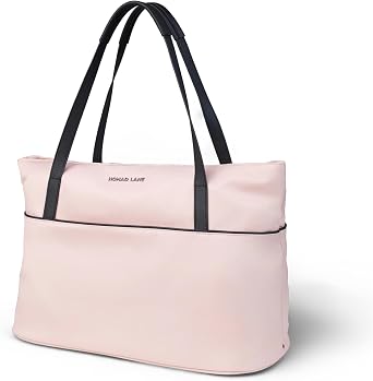 Nomad Lane Tote Handbag. Personal Item, Carry-On Luggage Origami Tote Bag. Pink Weekender Travel Bag, Dawn