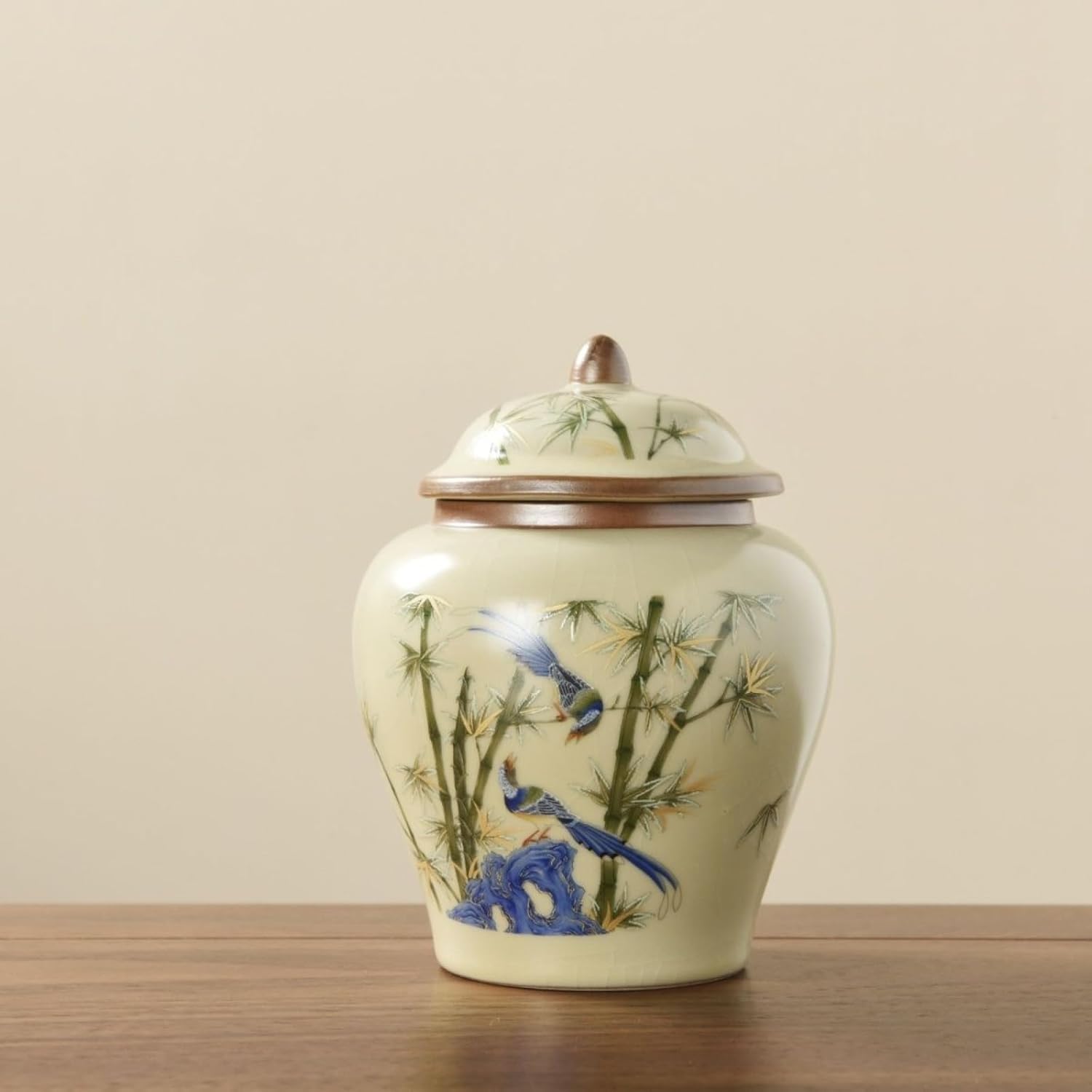 Ru Kiln Ceramics Tea Canister Household Chinese Style Sealed Jar