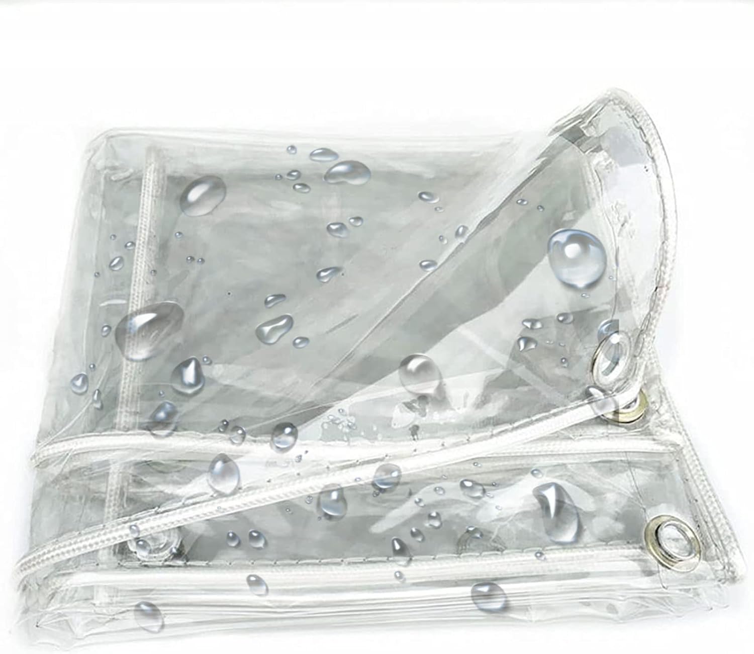 Clear Tarp Heavy Duty Waterproof 4.8x9.6ft, Clear Tarpaulin Waterproof Heavy Duty Thermal Insulation, Clear PVC Waterproof Tarps, Clear Glass Tarp Clear Balcony Tarp