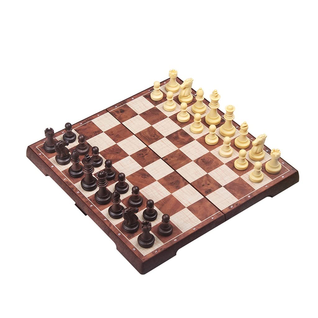 Scacchi da Viaggio magnetici, Scacchiera in plastica da 12 Pollici con Scacchi Pieghevoli in plastica, Set da Gioco da Viaggio per Adulti e Principianti