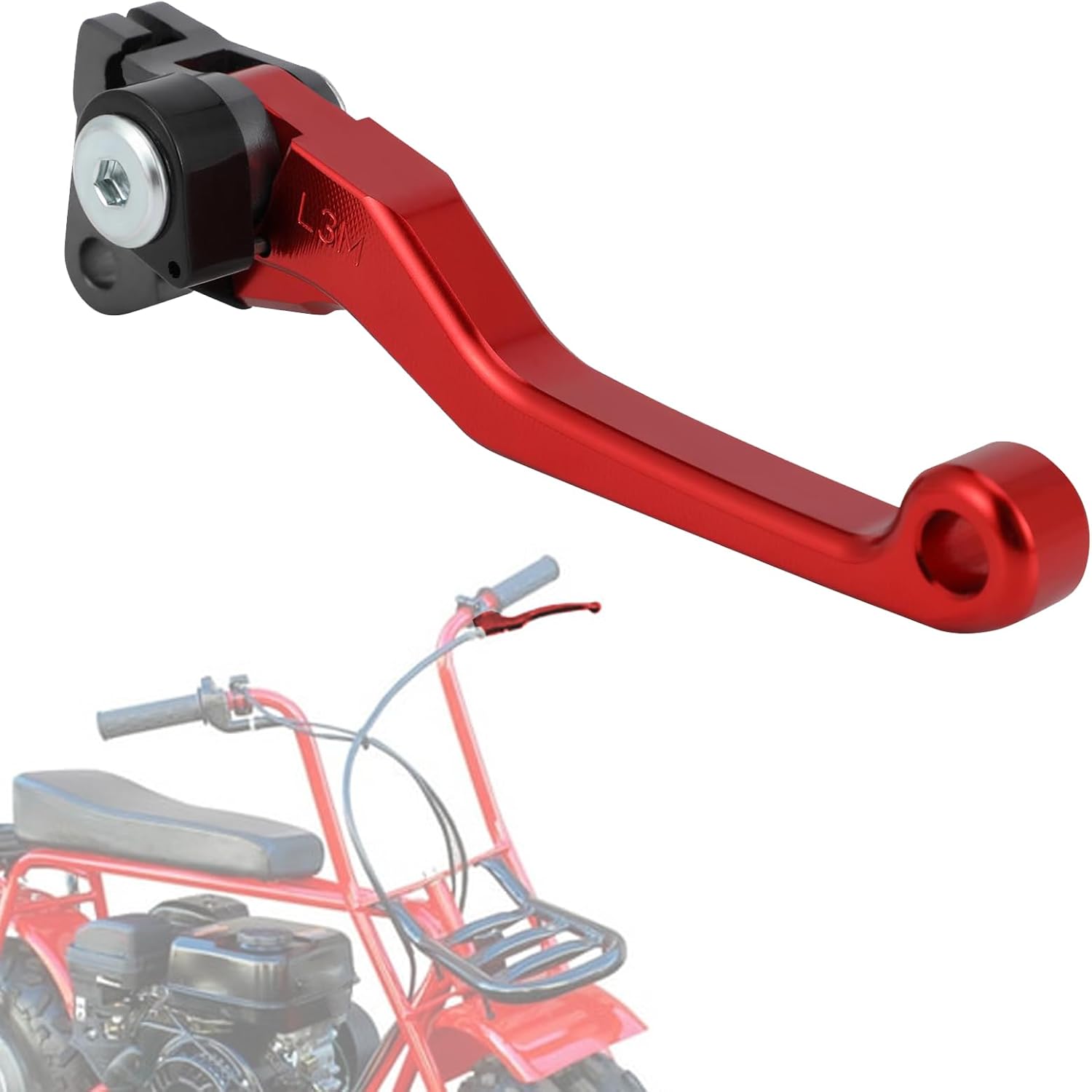 Mini Bike Quick Twist Throttle Assembly + Adjustable Brake Lever CNC for CT200U CT200U-EX BT200X CRF50 CRF110 CRF125F XR 70 80 SSR 125 Dirt Pit Bike Mini Bike Red