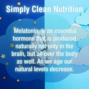Pure Melatonin 60mg | 180 Easy-to-Swallow Capsules | Natural Sleep Aid