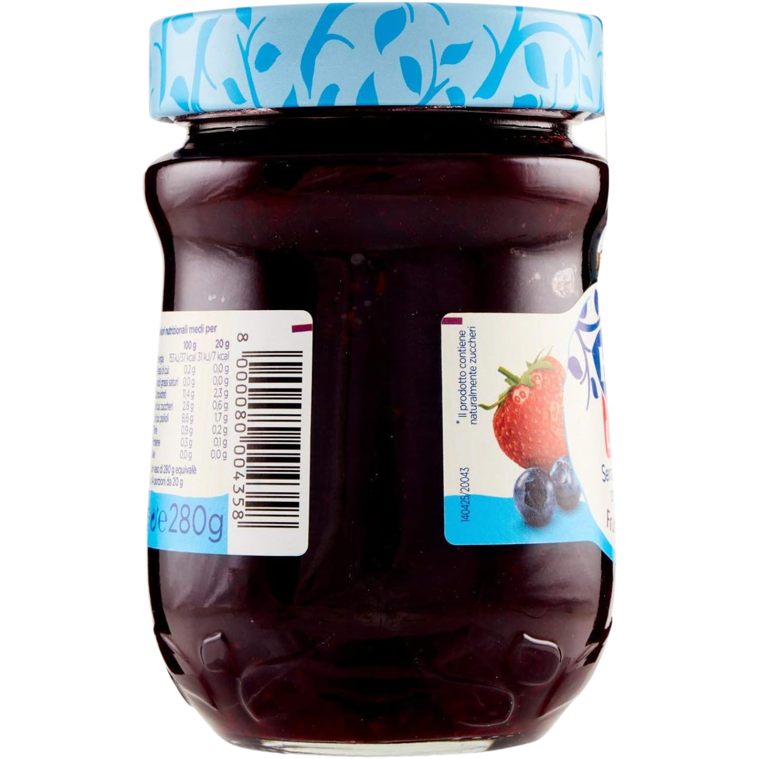 Confettura Light Frutti di Bosco 280 g Senza Zuccheri Aggiunti – Marmellata Ipocalorica per Colazione e Dolci – Variazioni 4/8/12 Pezzi (12 PEZZI)