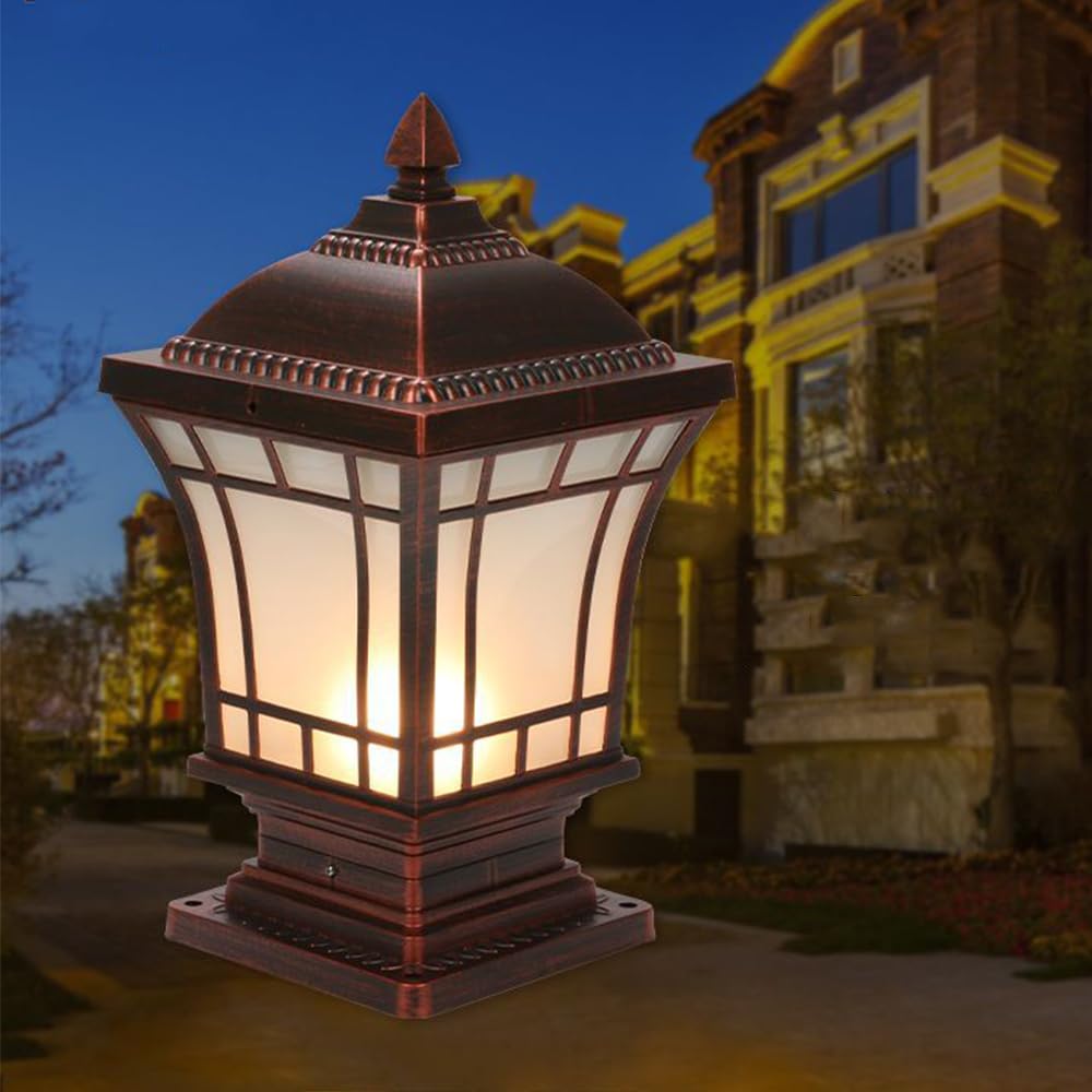 Farola de Exterior,Lámpara de Sobremuro para Exteriores,Luces Jardín Impermeable para Paisaje Caminos Deco (D)