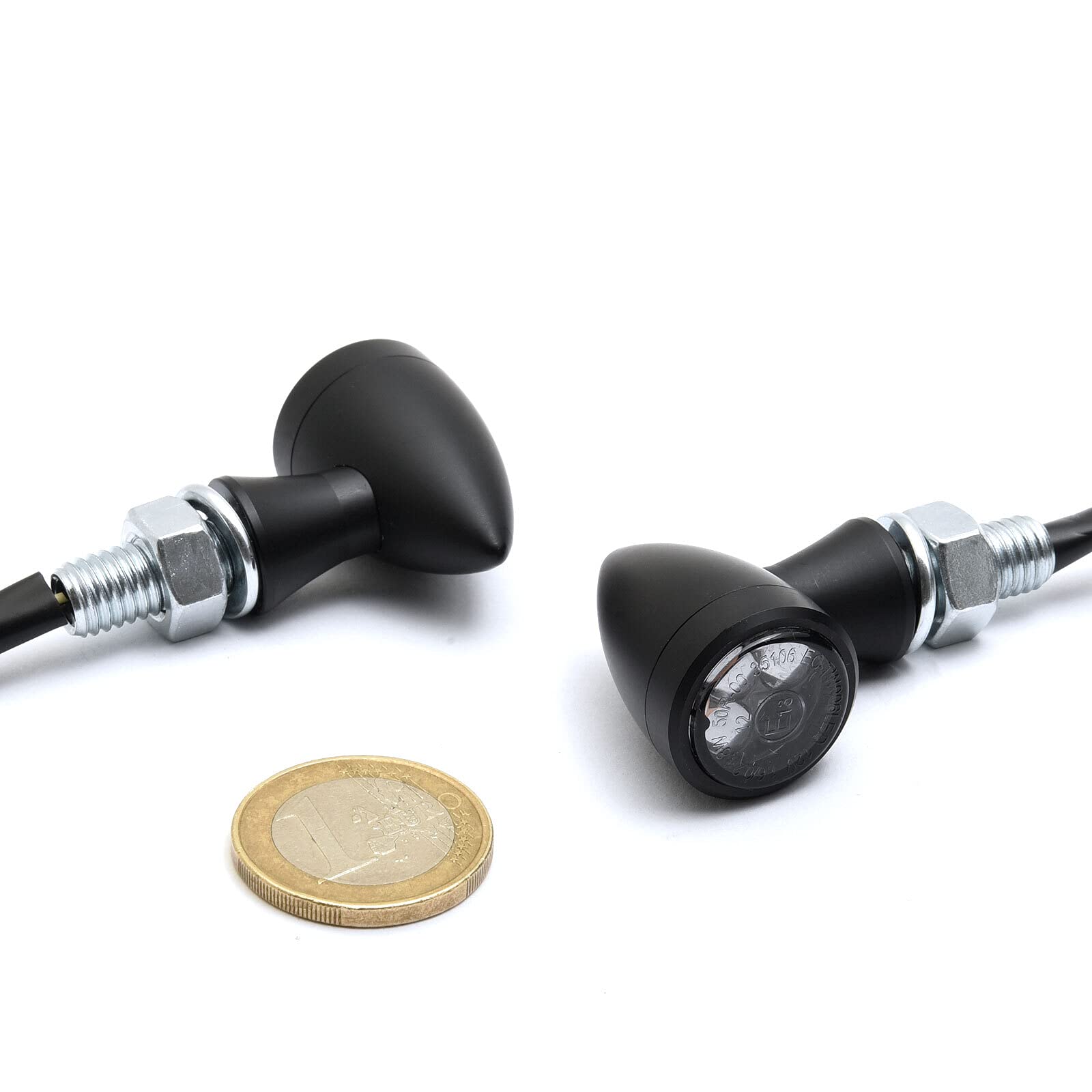 Dock66 LED Blinker mit Rück-/ Bremslicht Micro Bullet schwarz, mit ECE