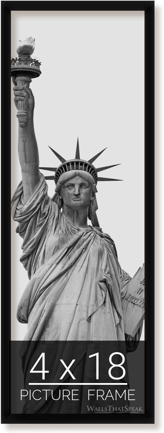 wallsthatspeak 4x18 Black Picture Frame for Puzzles Posters Photos or Artwork