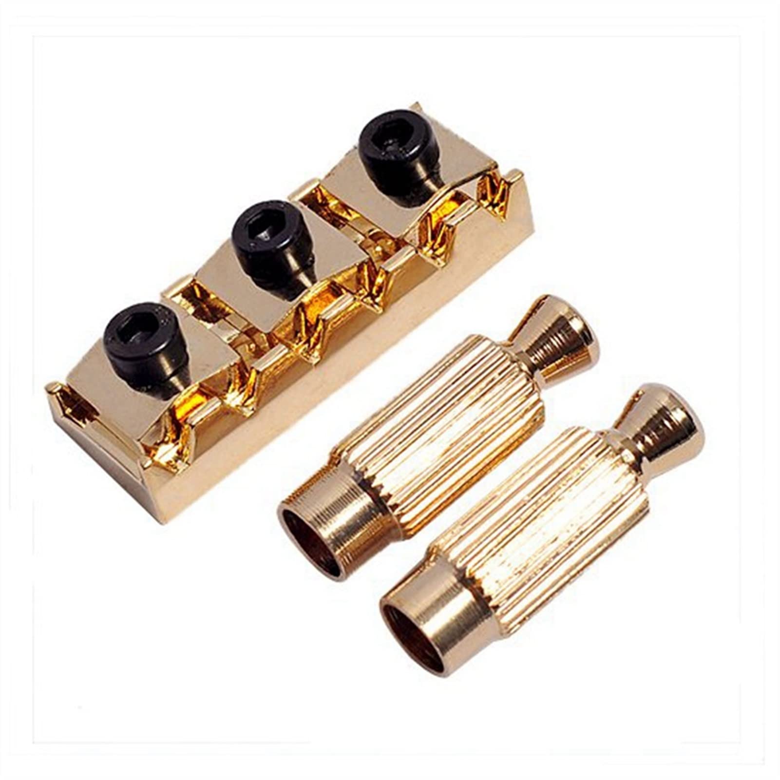 FLFL 1 Pacchetto Sistema di Parti del Ponte Tremolo per Chitarra in Oro con Strumenti di Riparazione per Chitarra 20 Pezzi Strumento per Chitarra Sistema Ponte Chitarra