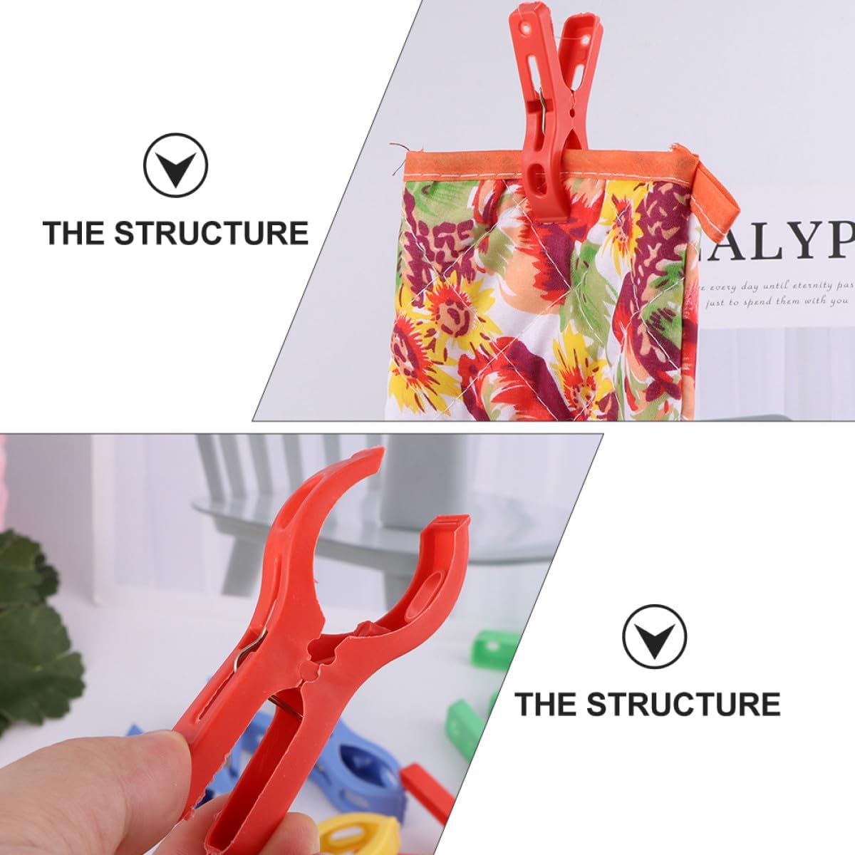 40pcs Plastic Windproof Clothespins with Strong Grip for Clothes Pants