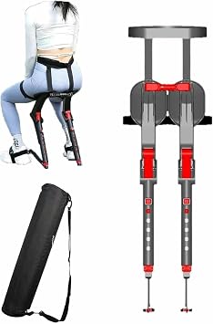 Wearable Exoskeleton Chair - 330lb Capacity Invisible Seat with 5-Height Adjustment, Lightweight Portable Leg Support for Standing Workers