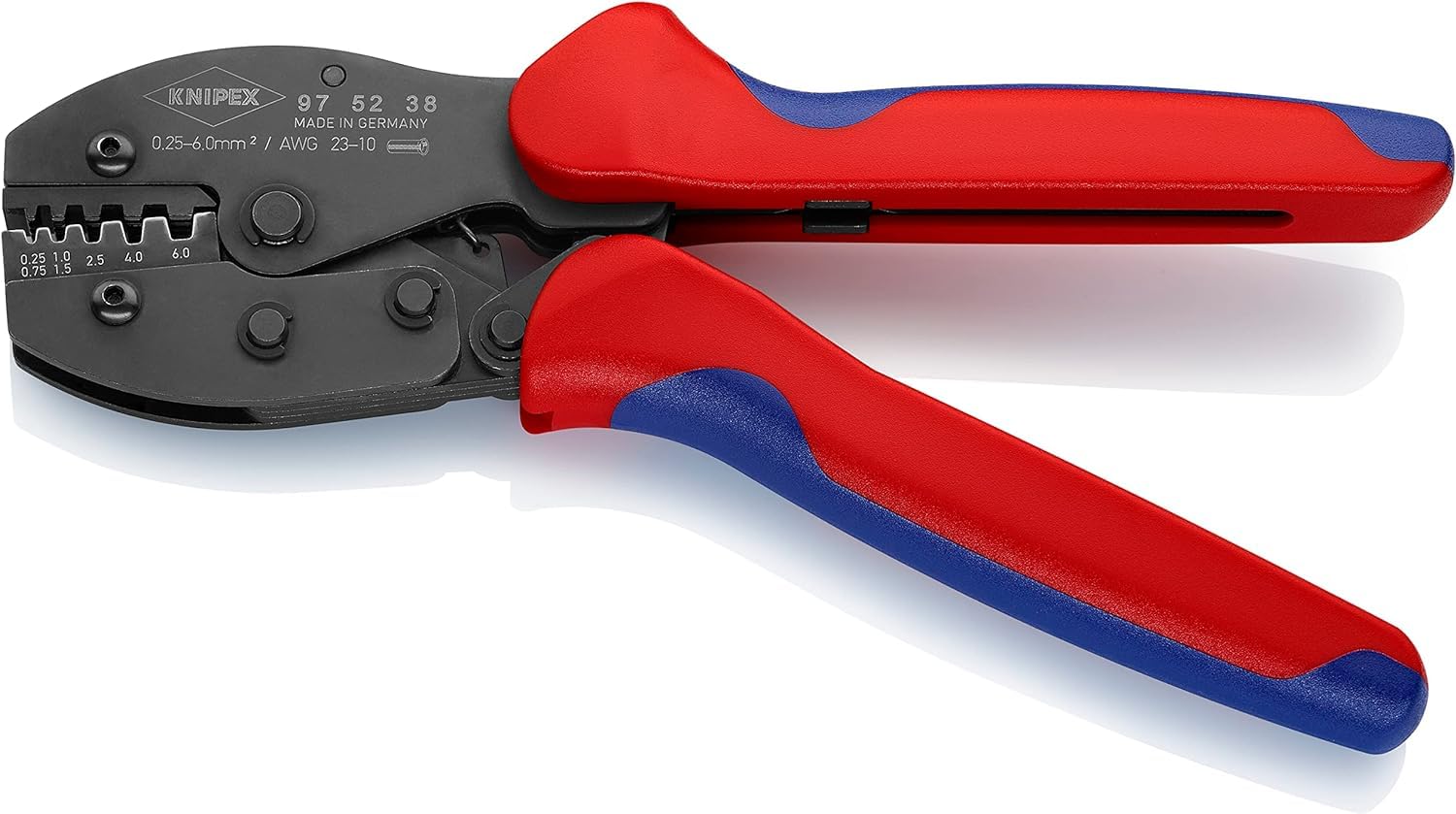 KNIPEX PreciForce Crimping pliers in blister with multi-component handle 220 mm, 97 52 38 SB