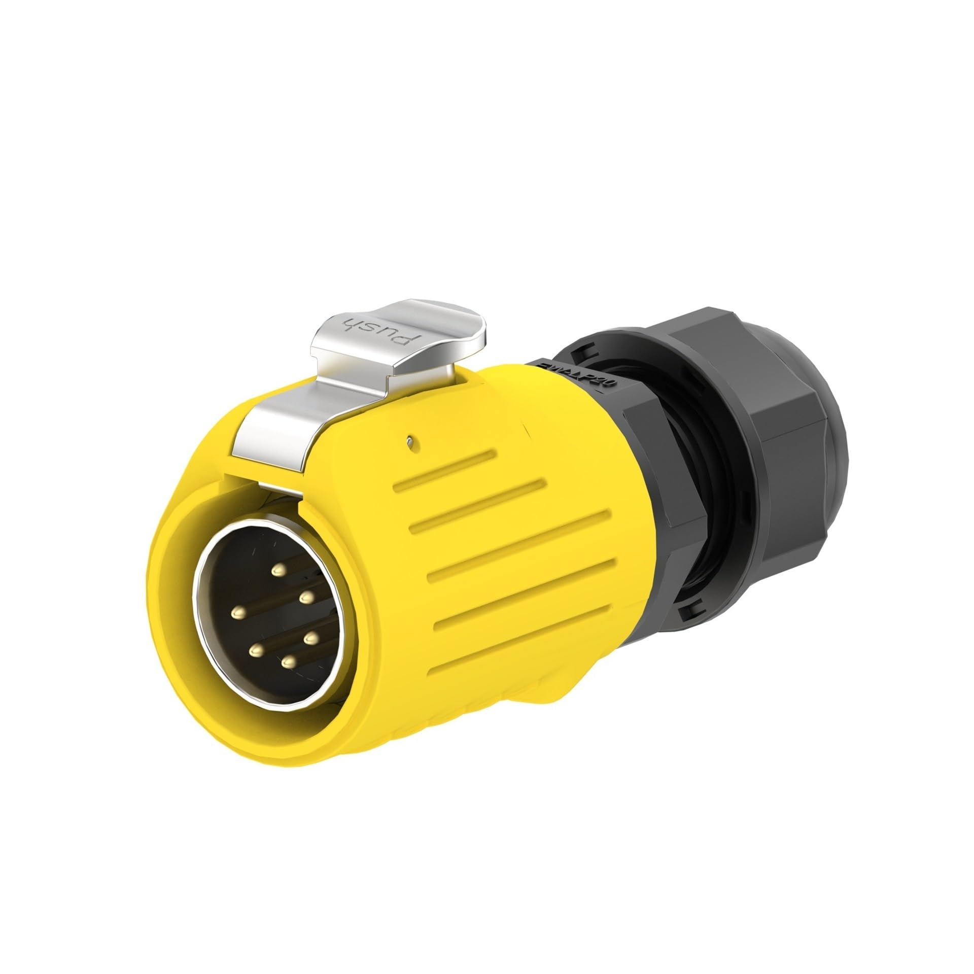 Connettore impermeabile flangiato EW-LP20 con estremità maschio, filo di bloccaggio a 2/3/4/5/6/7 nuclei(EW-LP20S-6P)