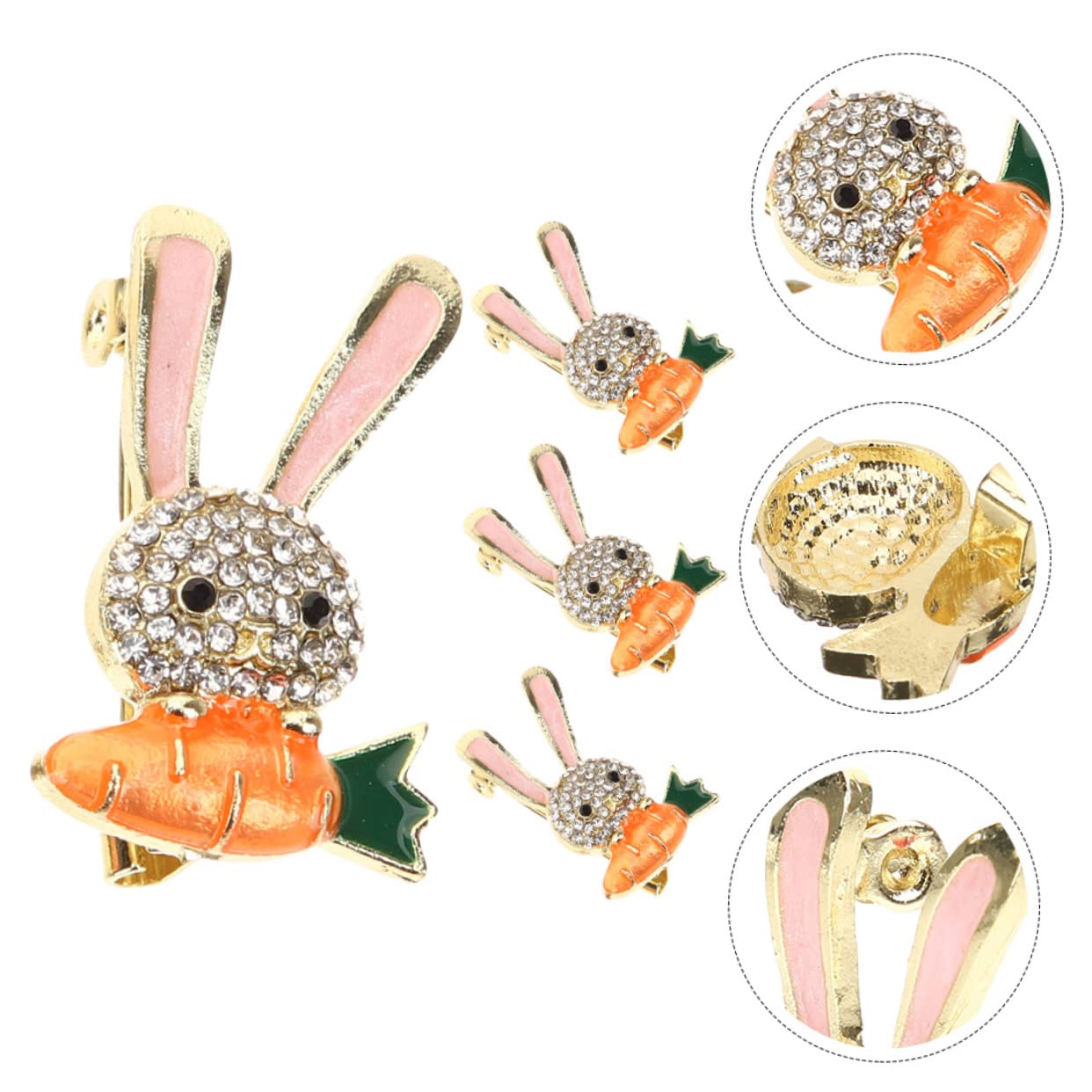 SOIMISS 20pezzi Spille Forma Di Coniglio Per Donne Spille Decorativa Per Cappello e Giacca Idea Creativa Per Occasioni Speciali