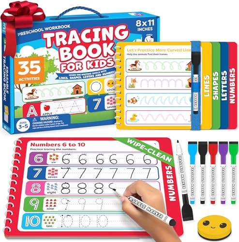 Preschool Learning Activities - Tracing Books for Kids Ages 3-5