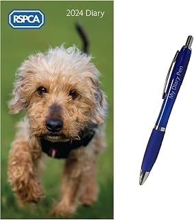 calendars RSPCA Personal Organiser Slim Diary 2024 + EXCLUSIVE LIMITED EDITION PEN