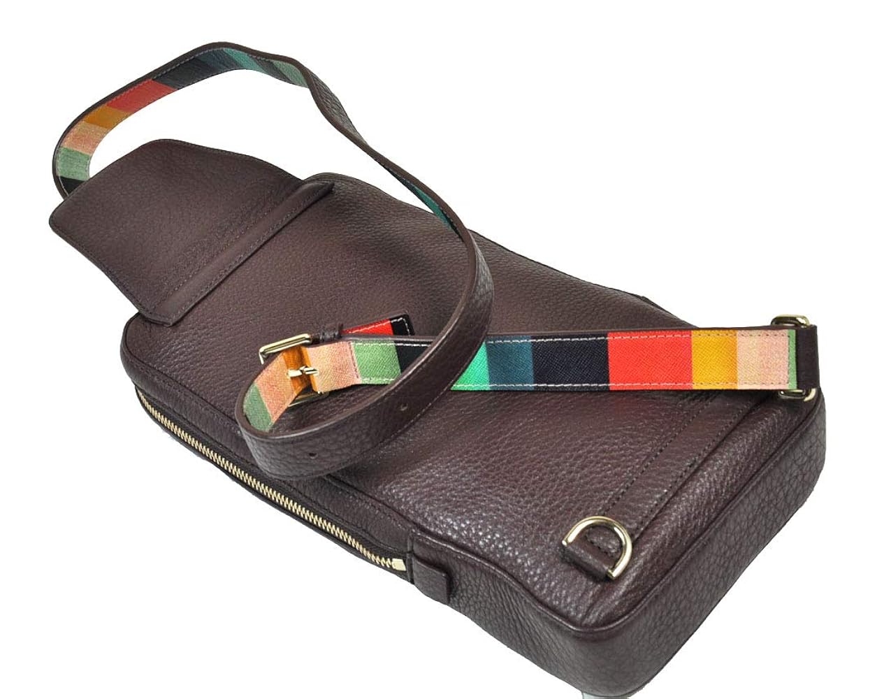 希少‼️ ポールスミス　ボディーバッグ オールレザー　マルチストライプ 希少‼️ ポールスミス ボディーバッグ オールレザー マルチストライプ