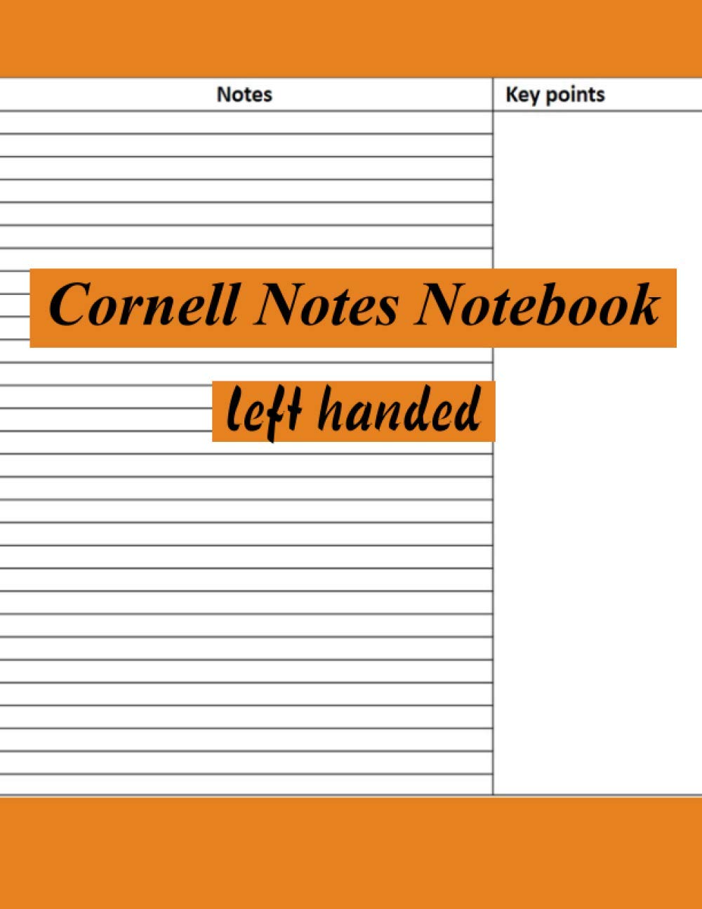 Buy Cornell Notes Left Handed: Cornell Note-Taking System Paper For ...