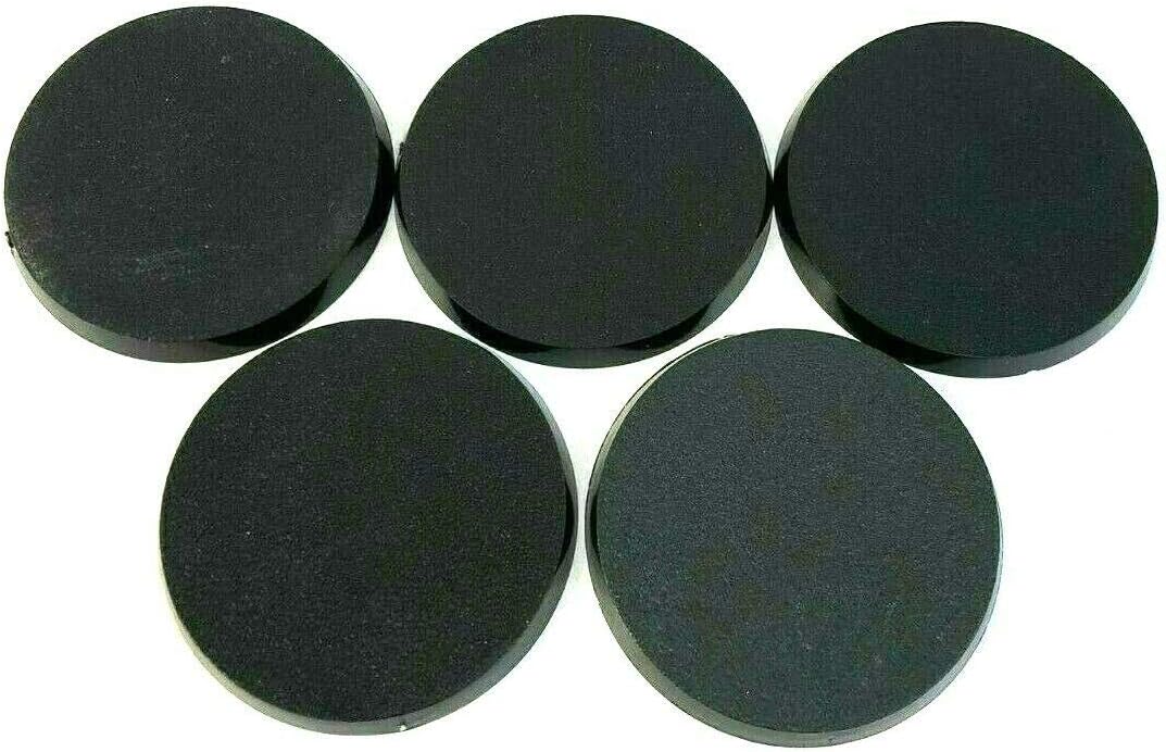 50mm Round Bases, Lot of 5, for Warhammer 40k & AoS