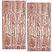 Produktbild 2 Stück Glitzer Vorhang Deko, Metallische Lametta Vorhänge Rosegold Folien Fransenvorhang Lametta Vorhang Schimmer für Hochzeit, Verlobung, Geburtstag, Bachelorette, Party, Bühnendekoration (1X2M)
