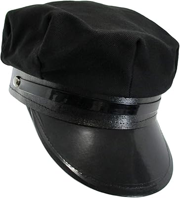 jAc Adult Black Chauffeur Cap
