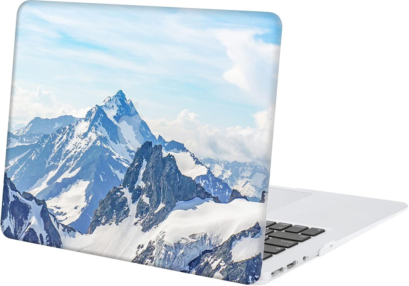 Laptop Case Compatible with New MacBook Air 13.6 inch Case 2022 M2 Chip Model A2681, 3D Color Printing Matte Plastic Hard Shell Case Cover - Mountains