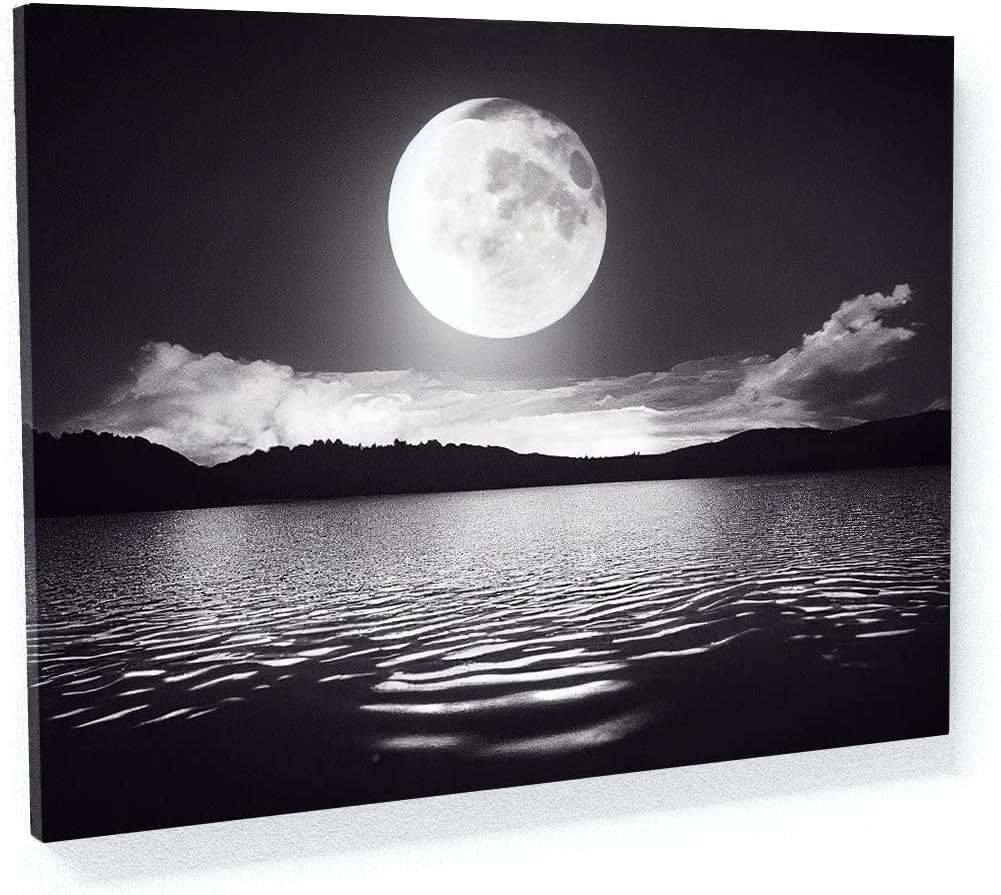 Sense Canvas Moon 9 Canvas Art - Home Decor Wall Art Print Poster Painting X-Large 48x36 / 1.5"