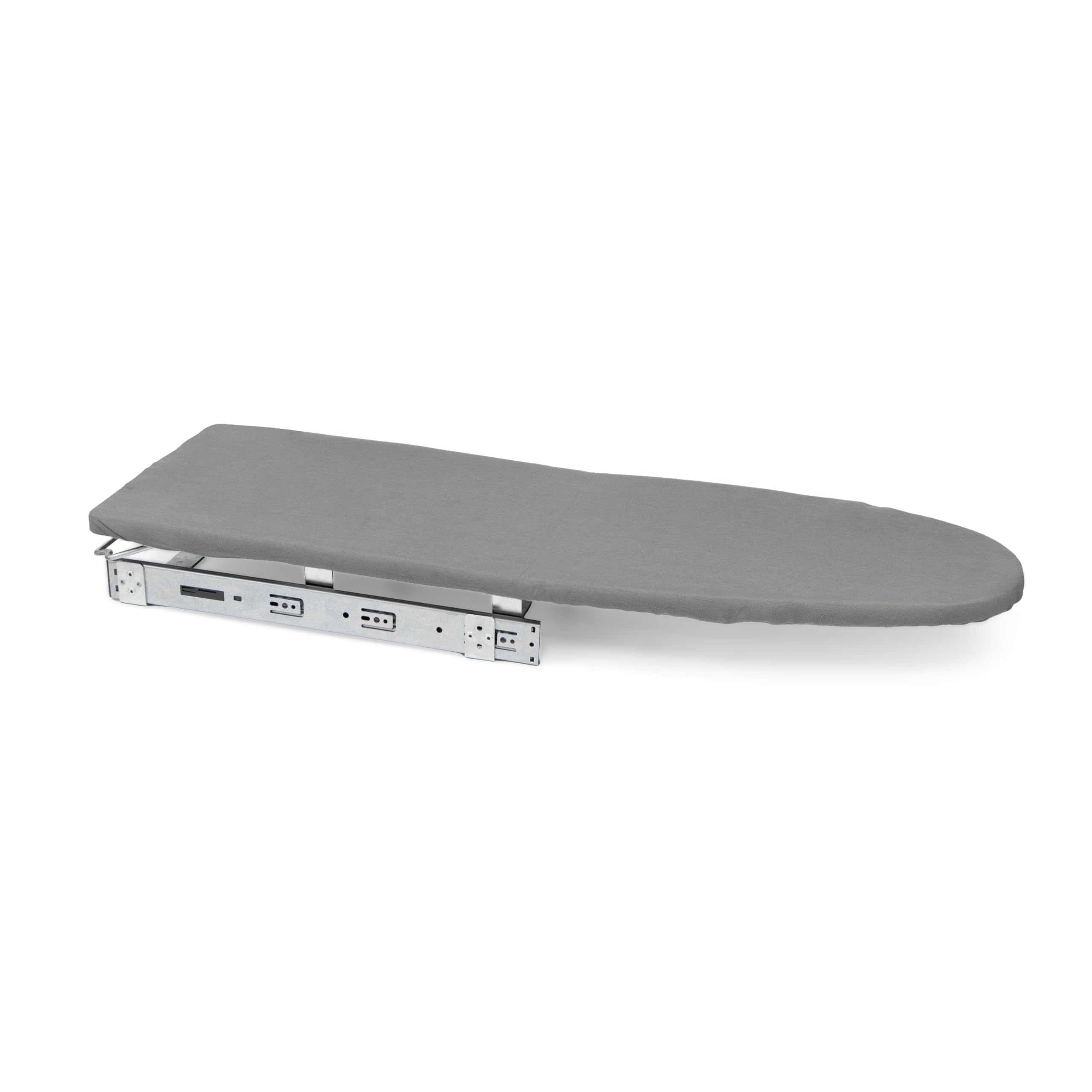 Emuca - Folding Ironing Board for Furniture, Cushioned System, 890x300mm (35x11,8 inch), Grey, Steel and Wood