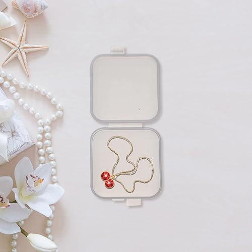 Miniatura 3 de 120 unidades de plástico cuadrado vacío pequeño caja de almacenamiento contenedores transparentes mini con tapa con bisagras para aretes, anillos,