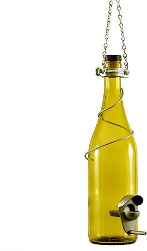 Miniatura 1 de Blue Ridge Mountain - Comederos para botellas de vino para pájaros, decoración de patio, comedero de pinzones, decoración de jardín para exteriores,
