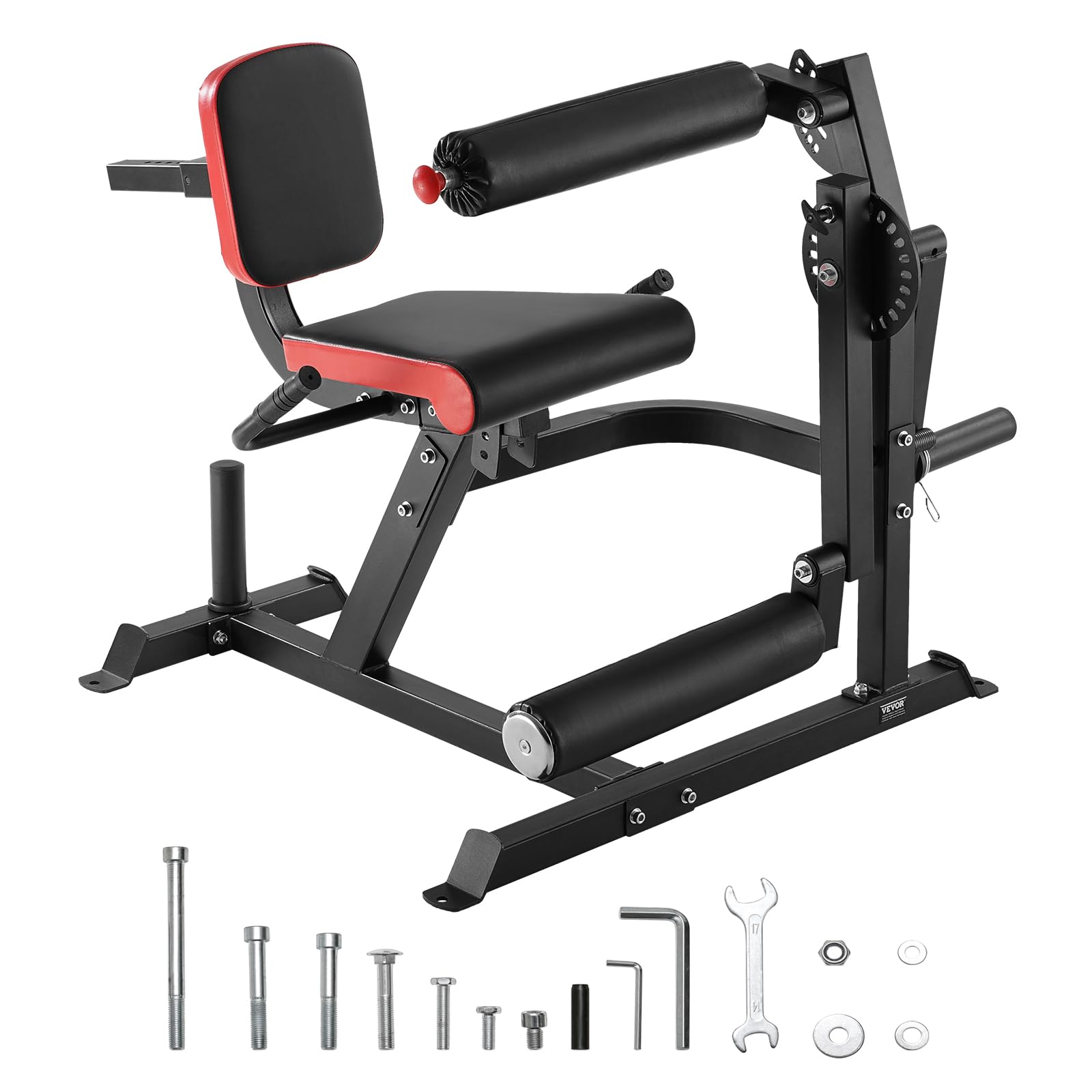 VEVOR Máquina de Extensión y Curl de Piernas, Capacidad 317 kg, Especial para la Parte Inferior del Cuerpo, para Muslos, Equipo de Pesas para Entrenamiento en Gimnasio Casa, 1110 x 910 x 905 mm