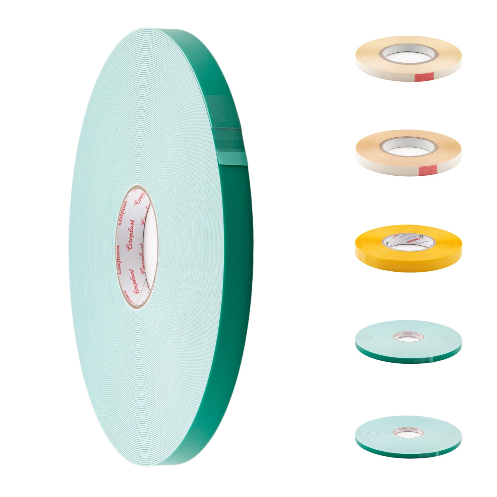 HEXIM 50m doppelseitiges Klebeband weißes Schaumklebeband extra stark Klebebänder 1 mm Dick Spiegelklebeband Schaumstoff Mehrzweck Montageband (HJ 19mm breit)