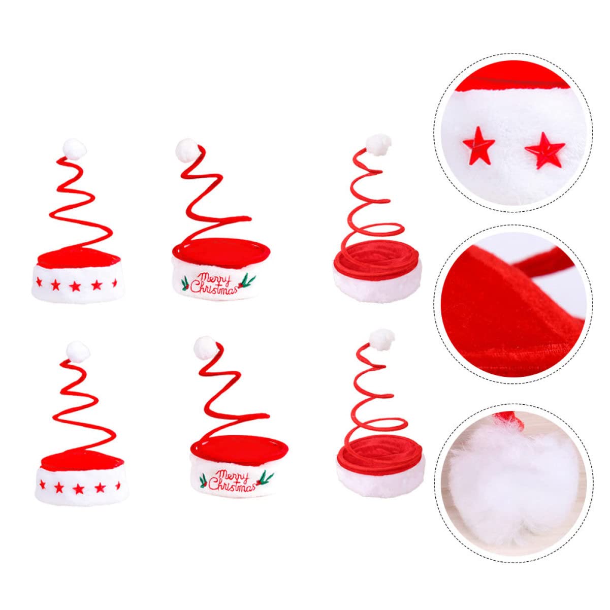 TOPBATHY 6 Piezas Gorro de Papá Noel Navideño de Primavera Divertido para Fiestas Gorro de Fiesta de Primavera Estilo Aleatorio