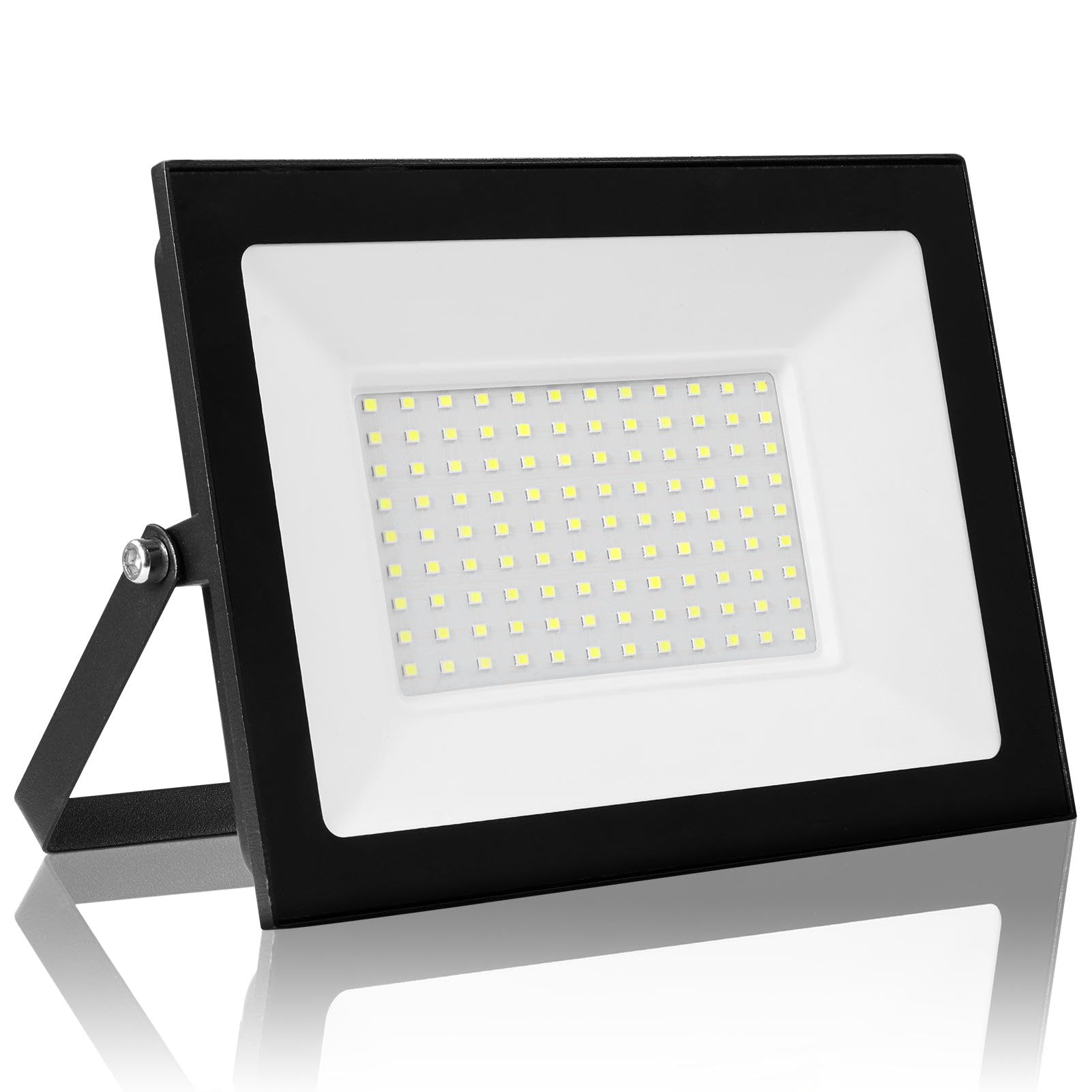 Sararoom 100W LED Flood Light Ourdoor, 10000LM Super Bright LED Security Light, 6500K Daylight White Outdoor Floodlight, IP66 Waterproof Ultra Thin Wall Light for Garden, Backyard, Yard, Garage