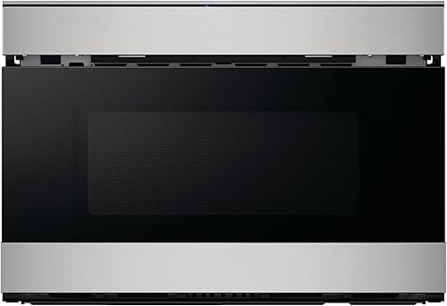 SHARP SMD2489ES Horno de microondas inteligente tipo cajón con apertura Easy Wave, 24 pulgadas, 1.2 pies cúbicos, 950 vatios, panel de control