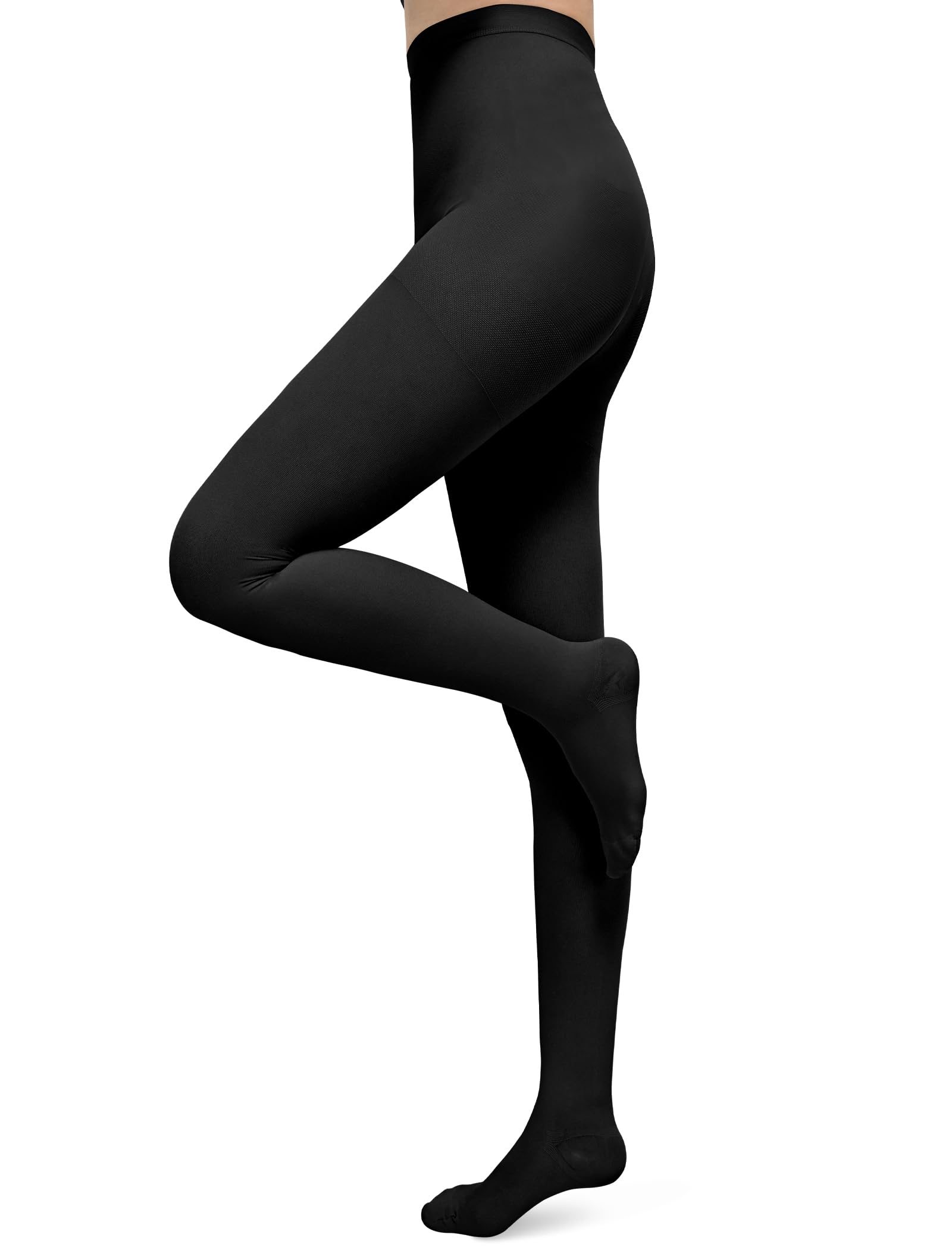 Collants de compression médicaux pour homme et femme - Longueur : 15 à 20 mmHg - Classe I - Bas de compression gradués - Bout fermé - Pour la grossesse, les varices, l'œdème, le lipœdème