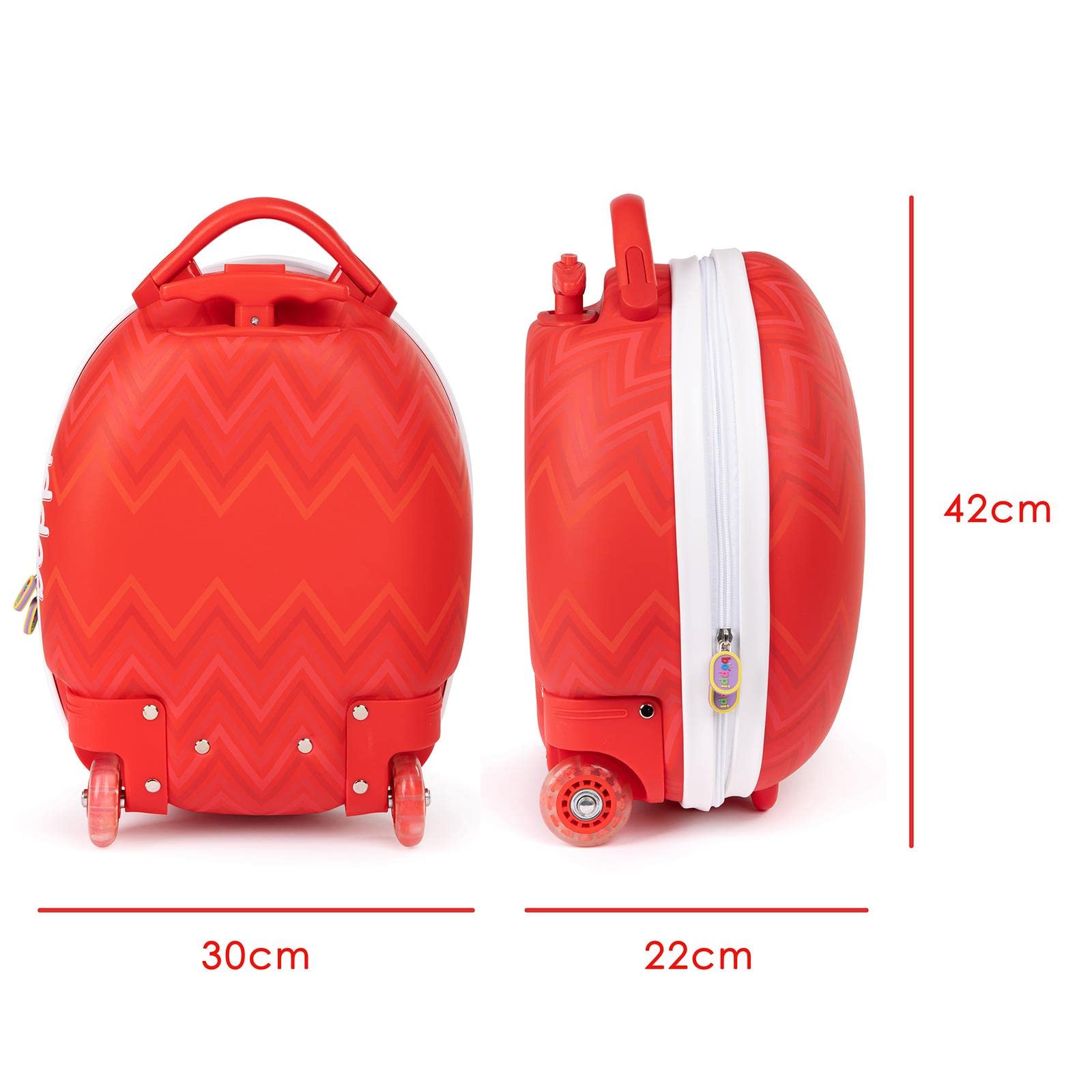boppi Tiny Trekker Trolley Bagaglio a Mano Per Bambini Con Ruote e Manico Regolabile - Valigia Bagaglio a Mano Rigida Piccola da Cabina Asilo Scuola e Viaggio 17L